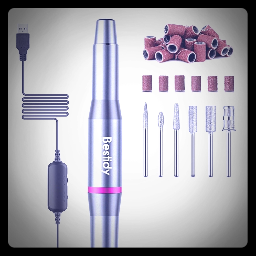 Electric nail drill kit
